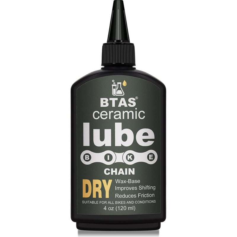 BTAS Dry Bike Chain Wax Lube 4 oz for Road,Mountain Bike,MTB & Bicycle Chain Lubricant Oil with Ceramic Nanoparticle and PTFE (Teflon) - Image 1